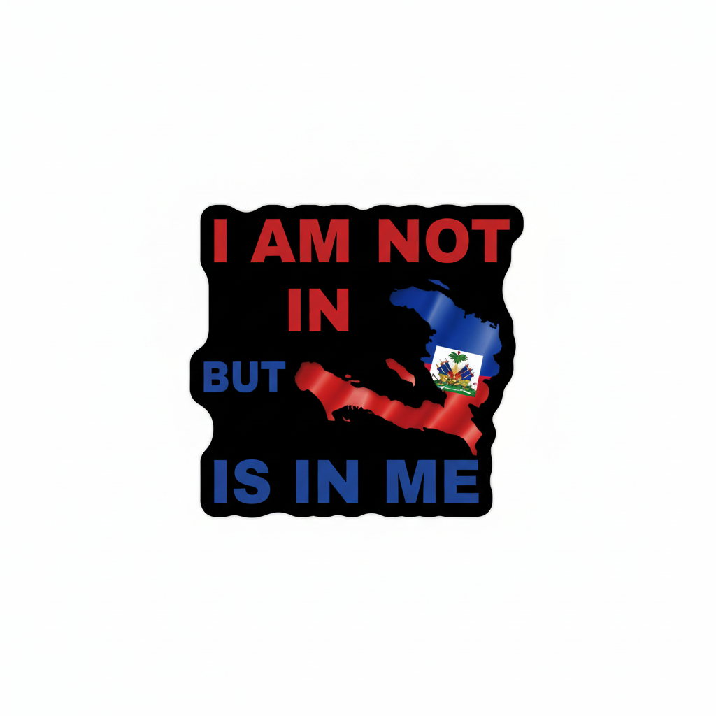 Black Haiti pride sticker