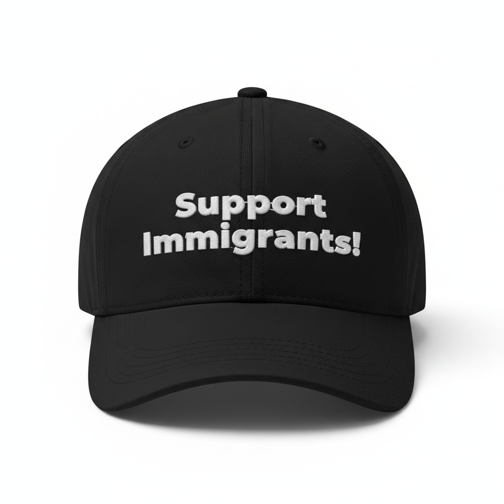 Black Support Immigrants Baseball Cap