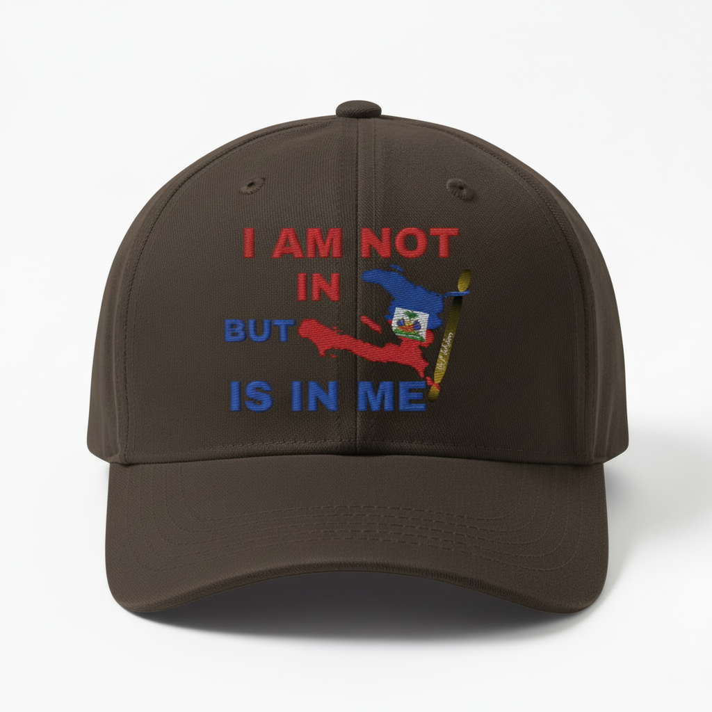 Brown Haiti pride baseball cap