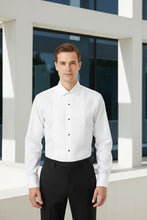 "Charles" White Spread Collar Tuxedo Shirt