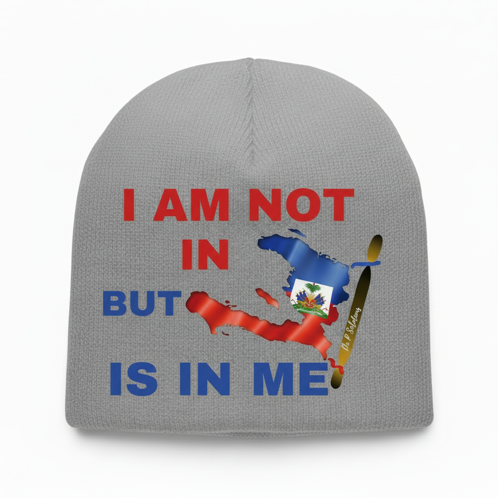 Gray Haiti Pride Beanie