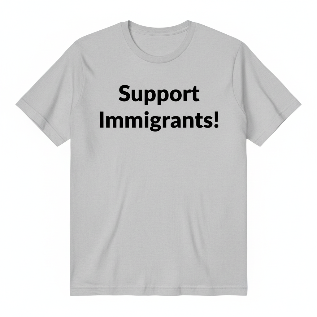 Gray Support Immigrants T-Shirt