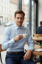 "Jamison" Blue Twill Spread Collar Dress Shirt