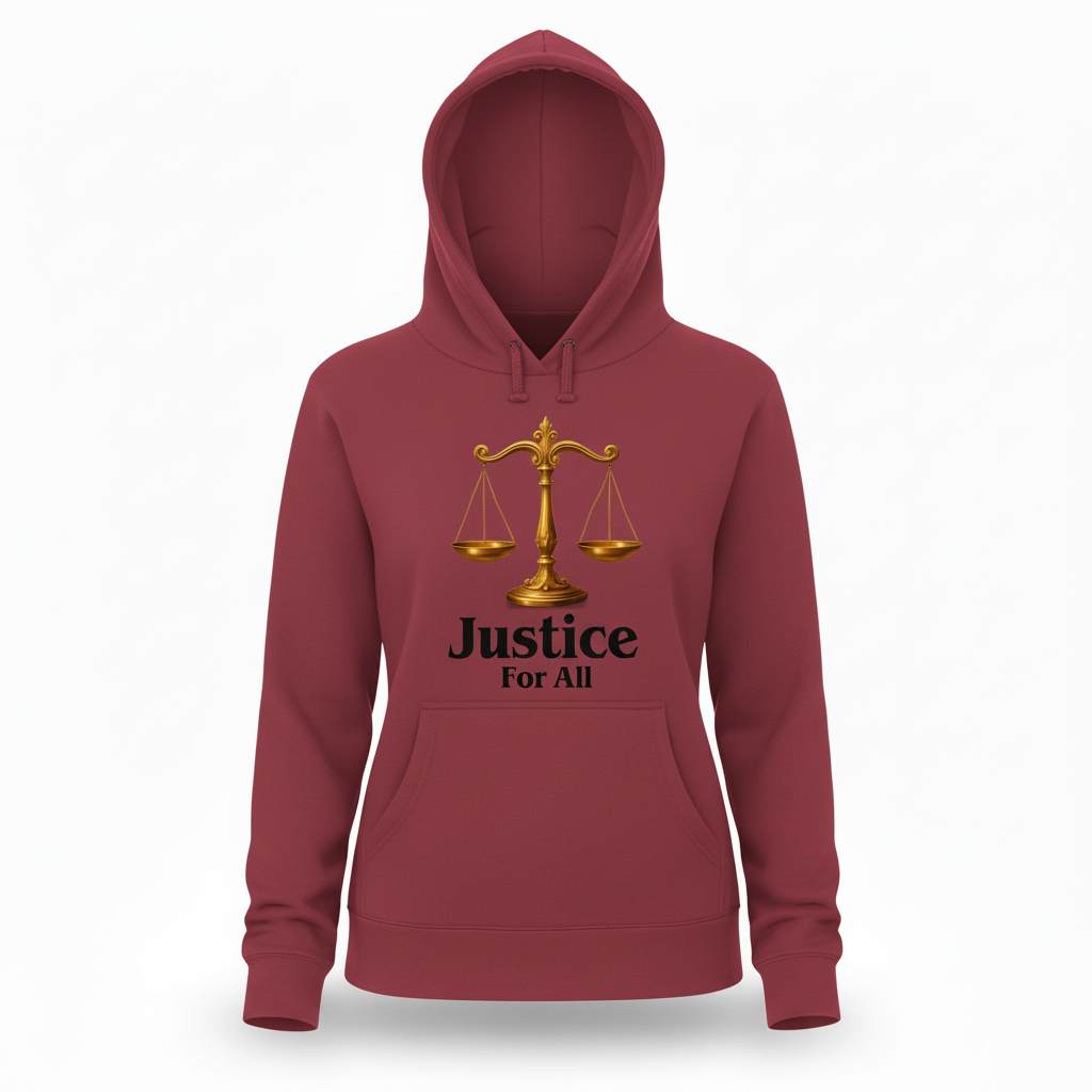 Justice for All Burgundy Hoodie