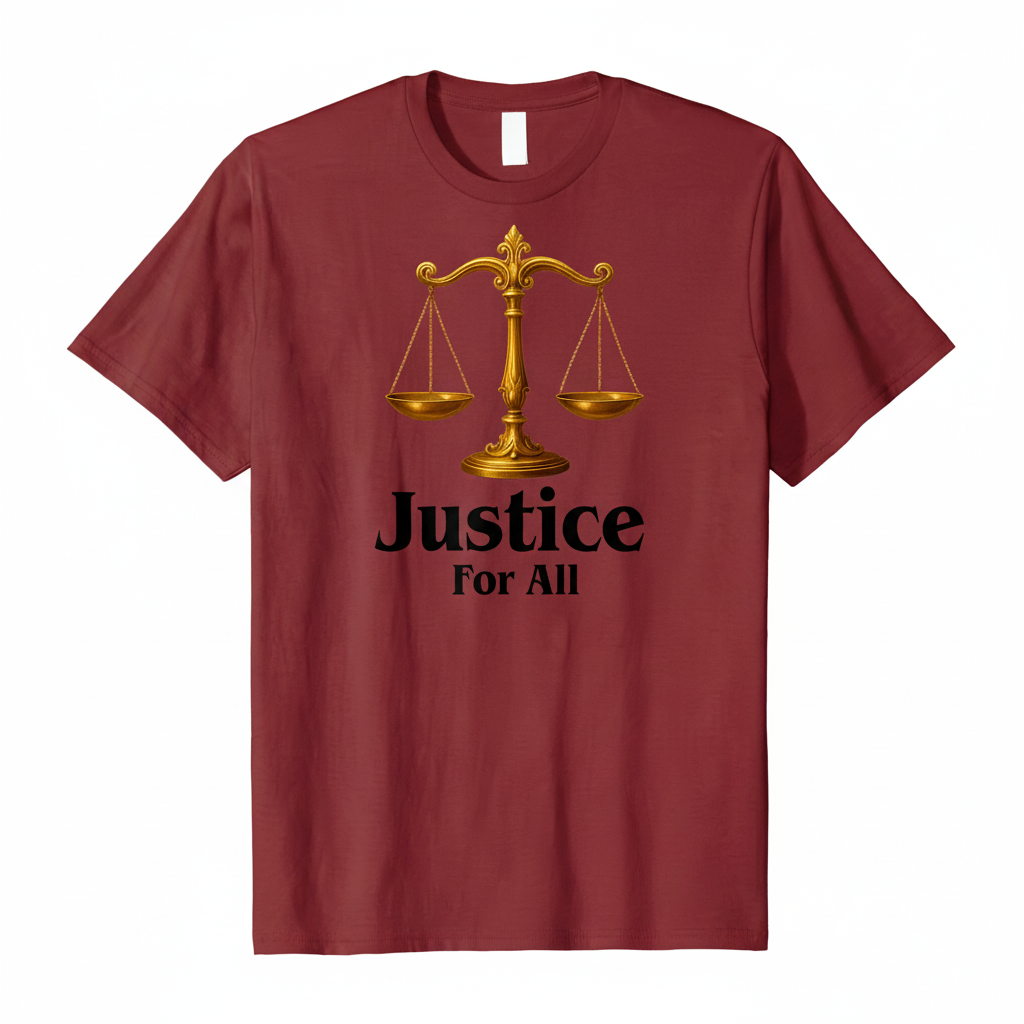Justice for All Burgundy T-Shirt