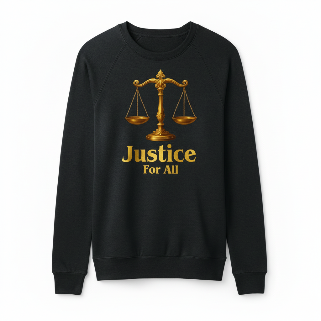 Justice for All Darker Black Sweatshirt