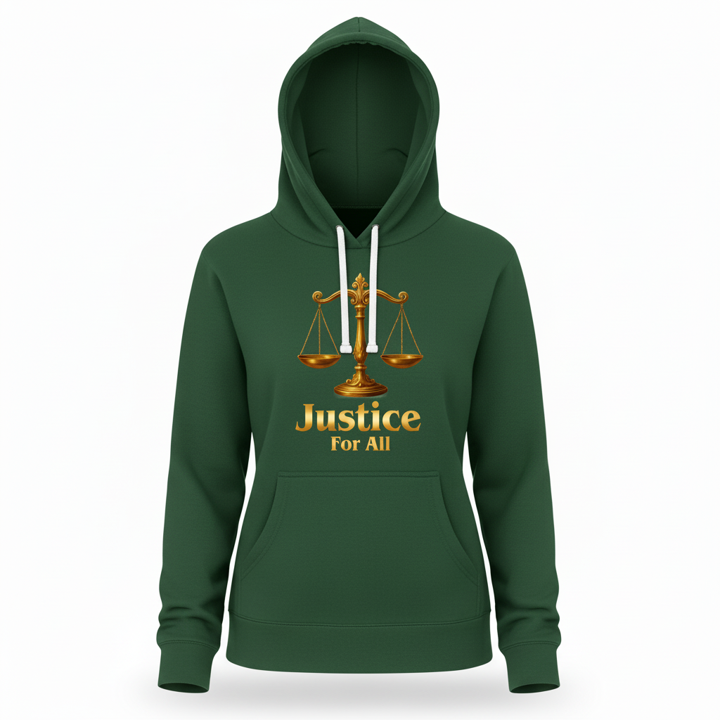 Justice for All Forest Green Hoodie