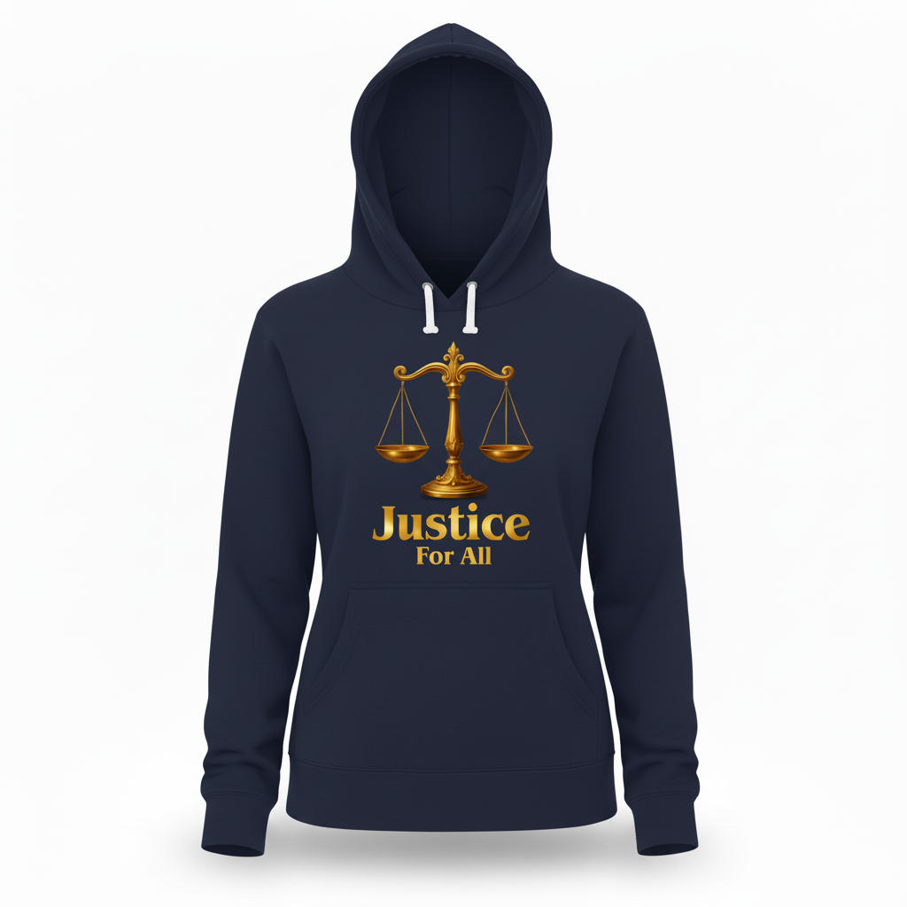 Justice for All Navy Blue Hoodie