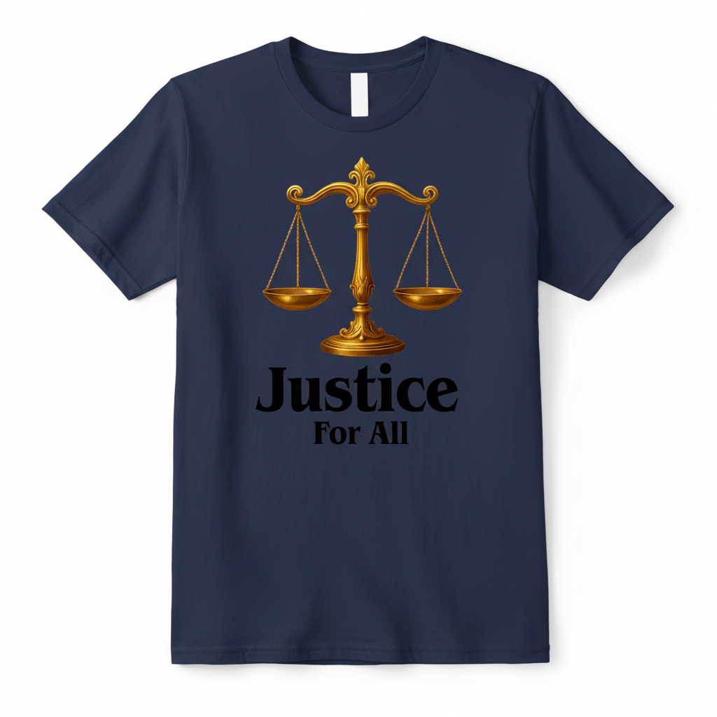 Justice for All Navy Blue T-Shirt