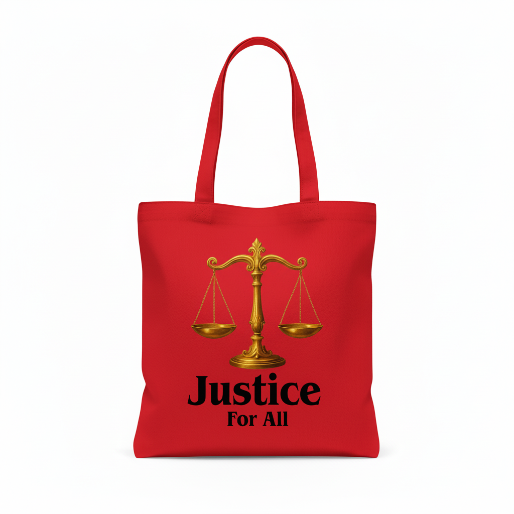 Justice for All Red Tote Bag