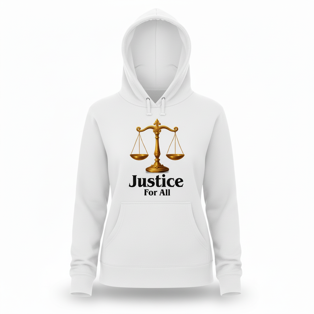 Justice for All White Hoodie