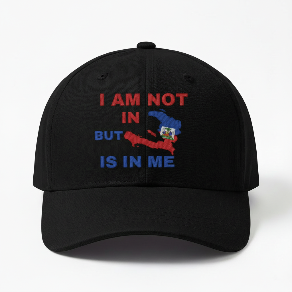 Navy blue Haiti pride baseball cap