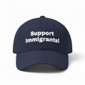 Navy Blue Support Immigrants Baseball Cap