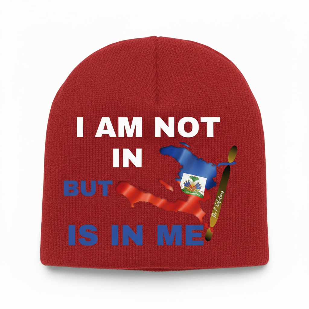 Red Haiti Pride Beanie
