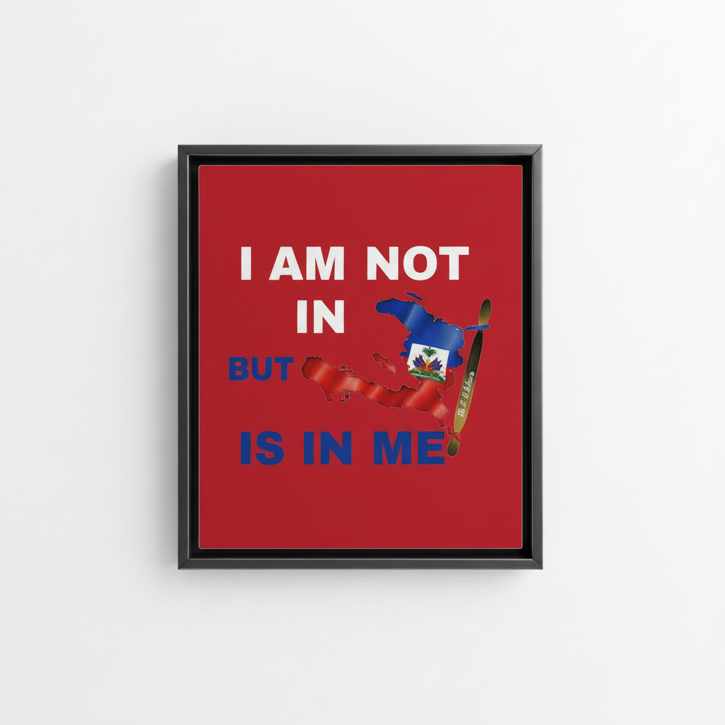 Red Haiti pride canvas