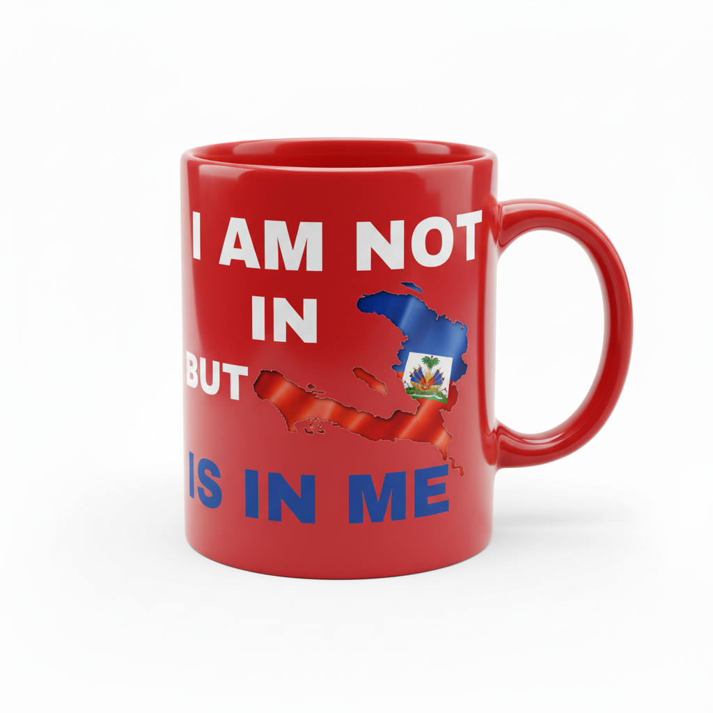 Red Haiti pride coffee mug