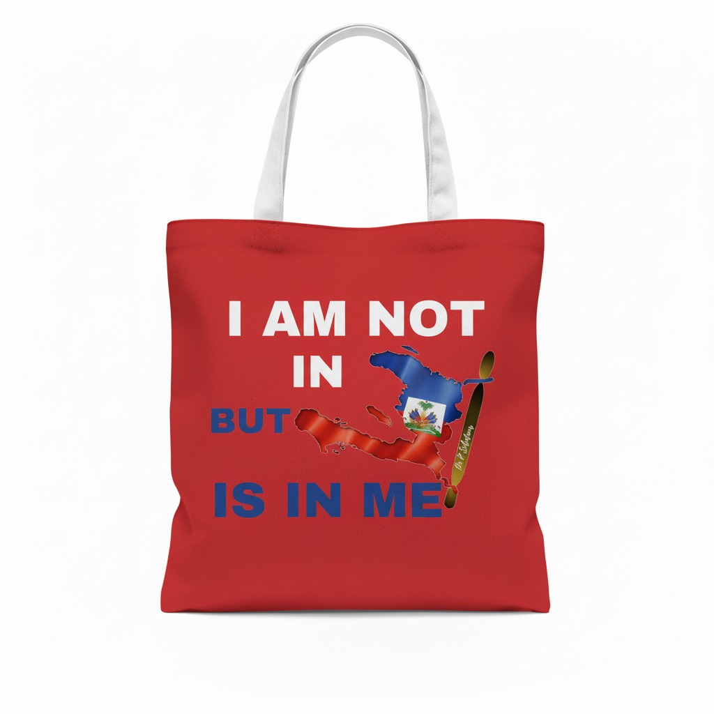 Red Haiti pride tote bag