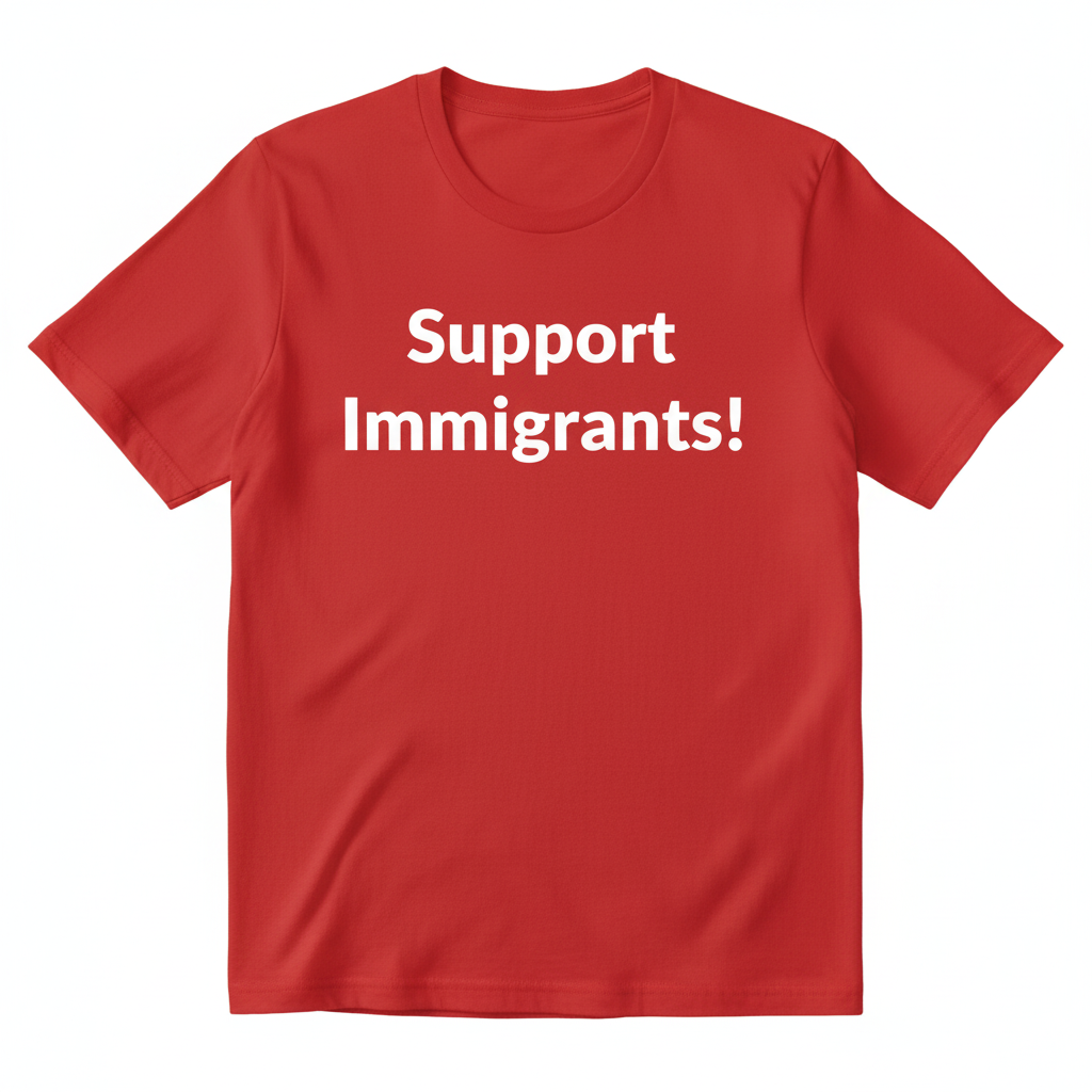 Red Support Immigrants T-Shirt