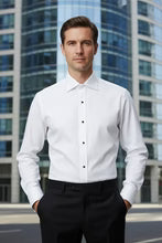 "Richard" White Spread Collar Shirt