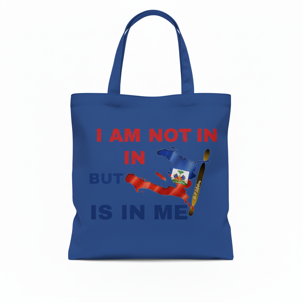 Royal blue Haiti pride tote bag