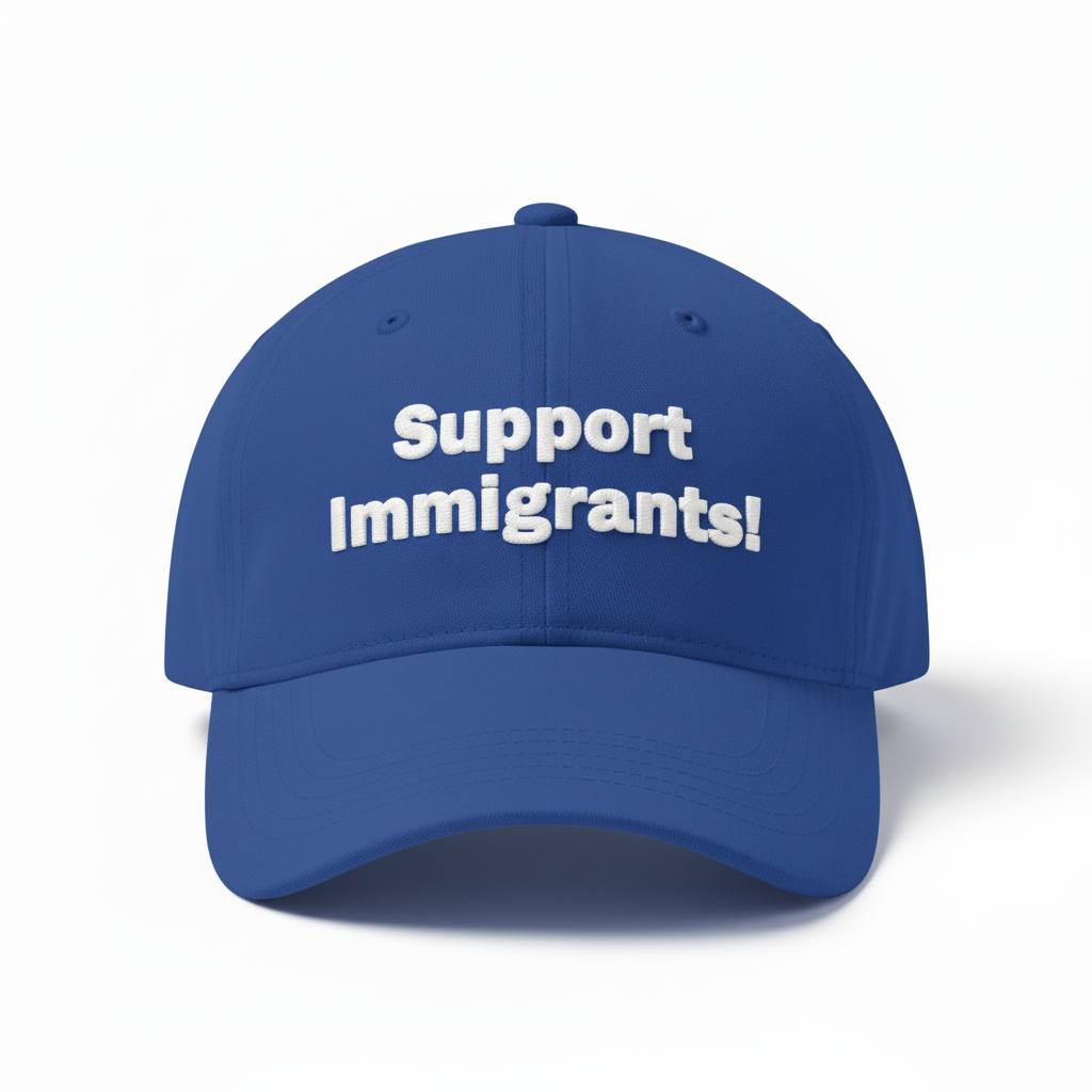 Royal Blue Support Immigrants Baseball Cap