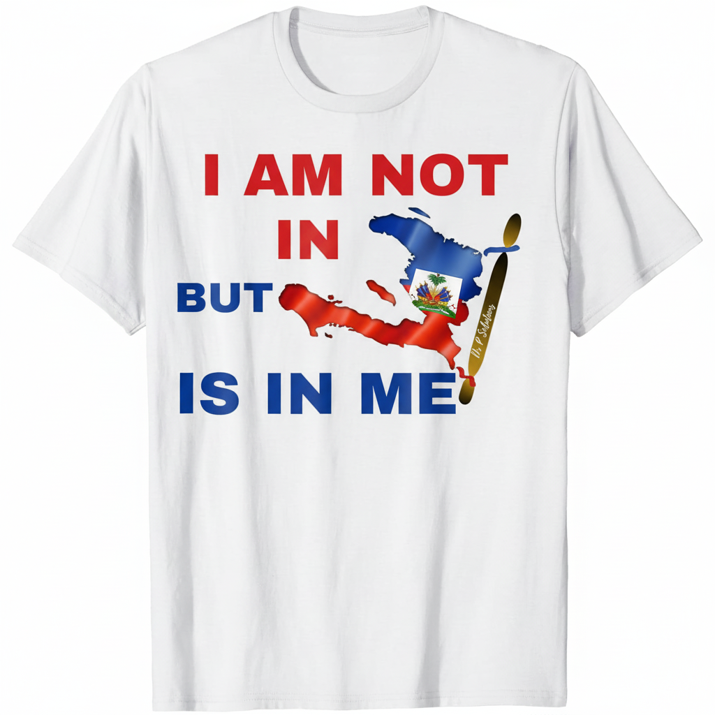 White Haiti Pride T-Shirt - Matching Design