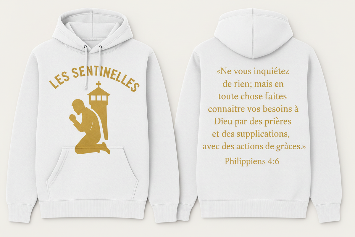 White Les Sentinelles Hoodie