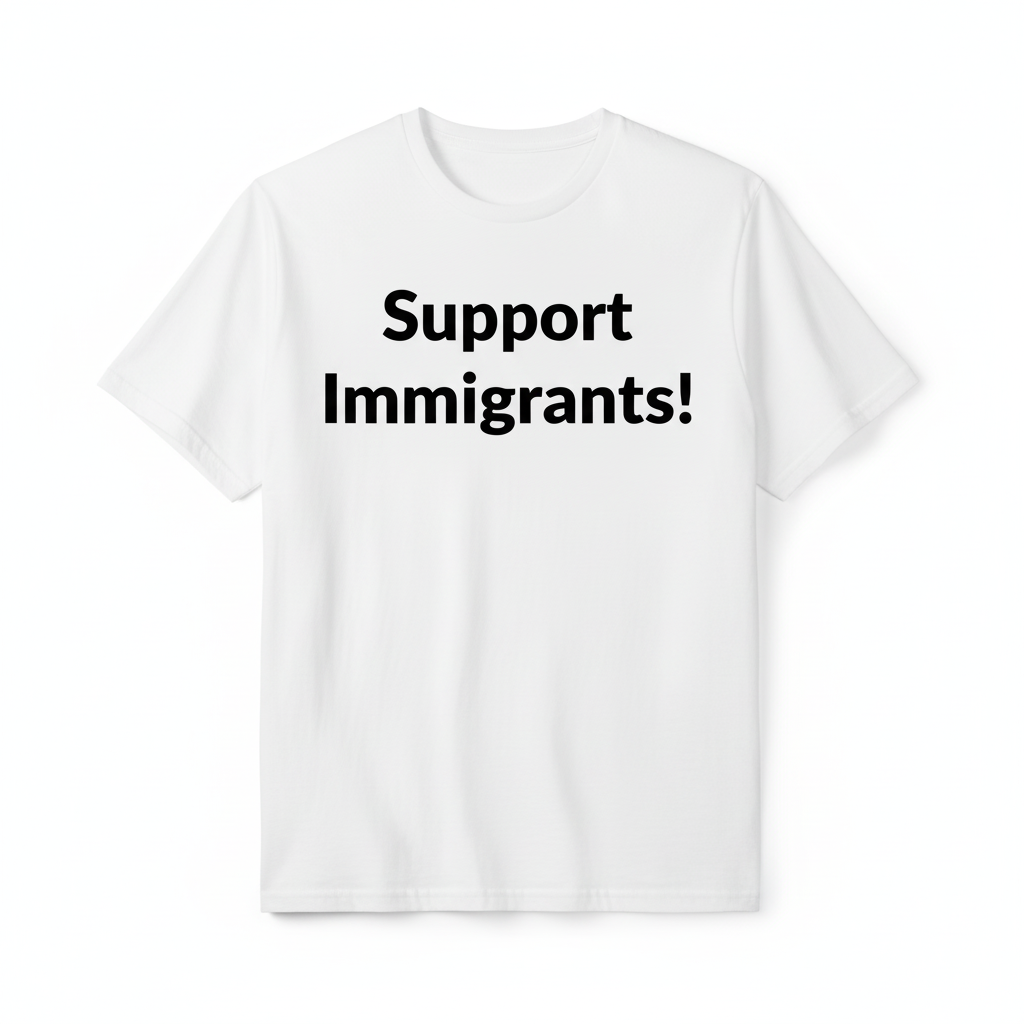 White Support Immigrants T-Shirt