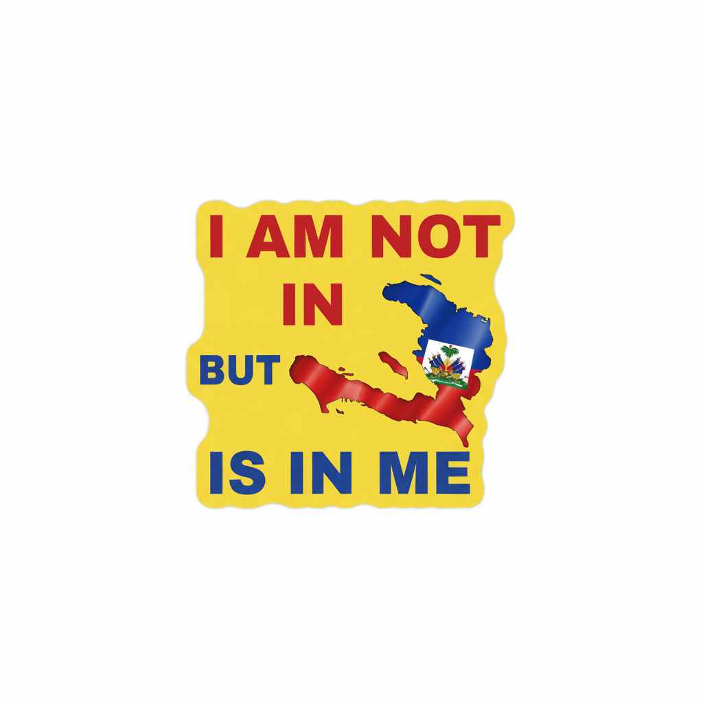 Yellow Haiti pride sticker